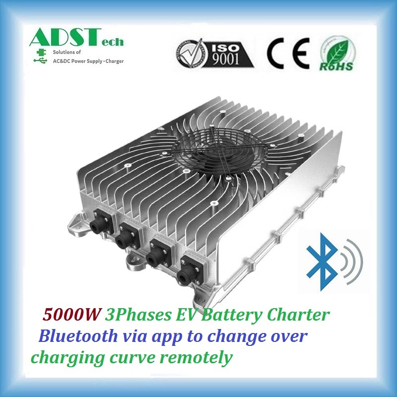 5000W 3 Phases Bluetooth AGV Electric Vehicle Car Lead Acid Lithium LiFePO4 Battery Charger