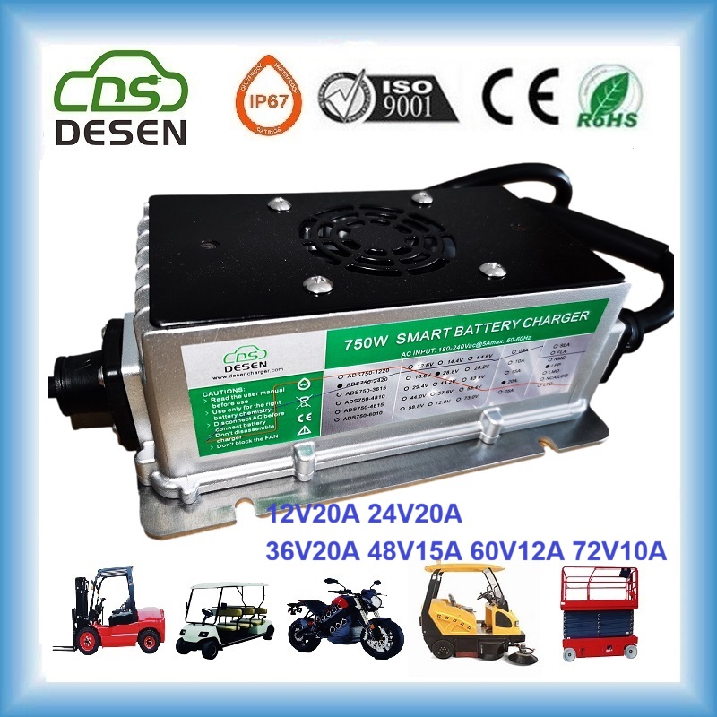 DESEN 750W 48V15A battery charger maintainer